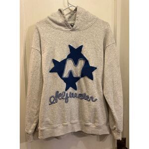 Aelfric Eden Gray Star Pullover Hoodie Top  Women's Size Small